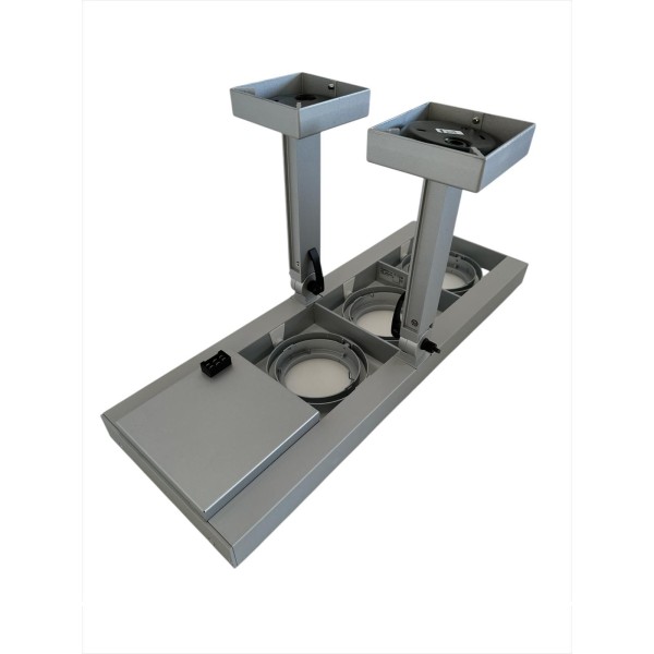 Iguzzini 3.5143.015.0 Grand panier plafond/mur 4 compartiments 3 x 100 W 12 V avec transformateur gris